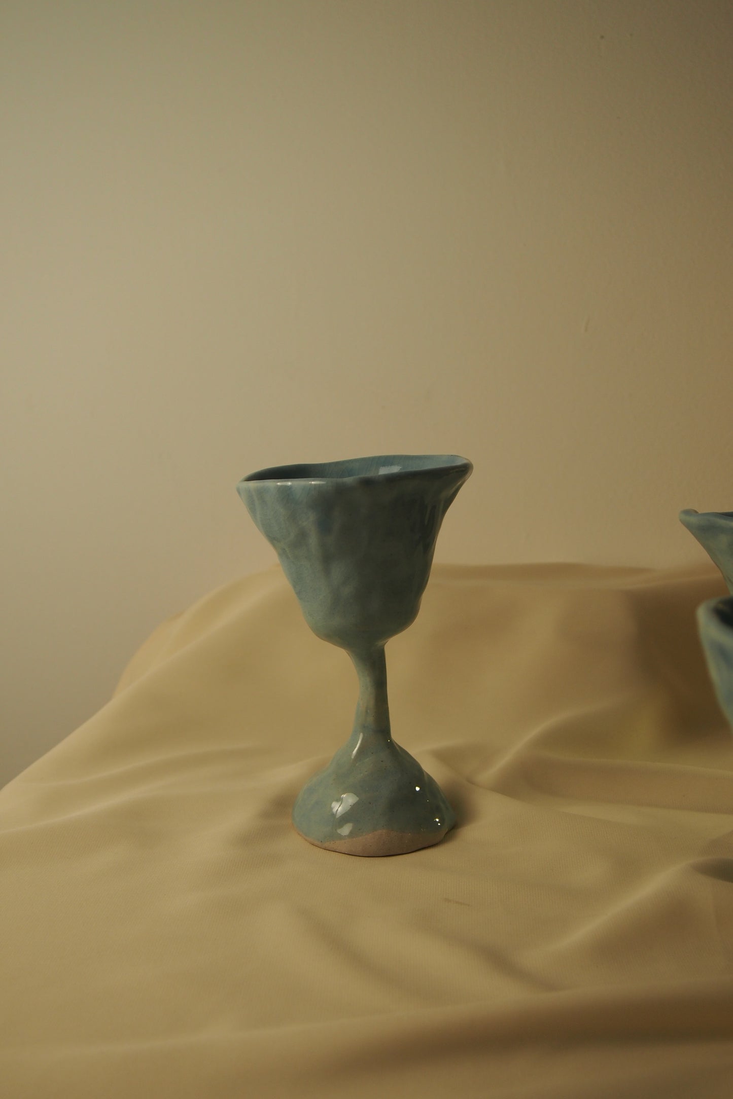 Lily I,  Ceramic Wine Glass