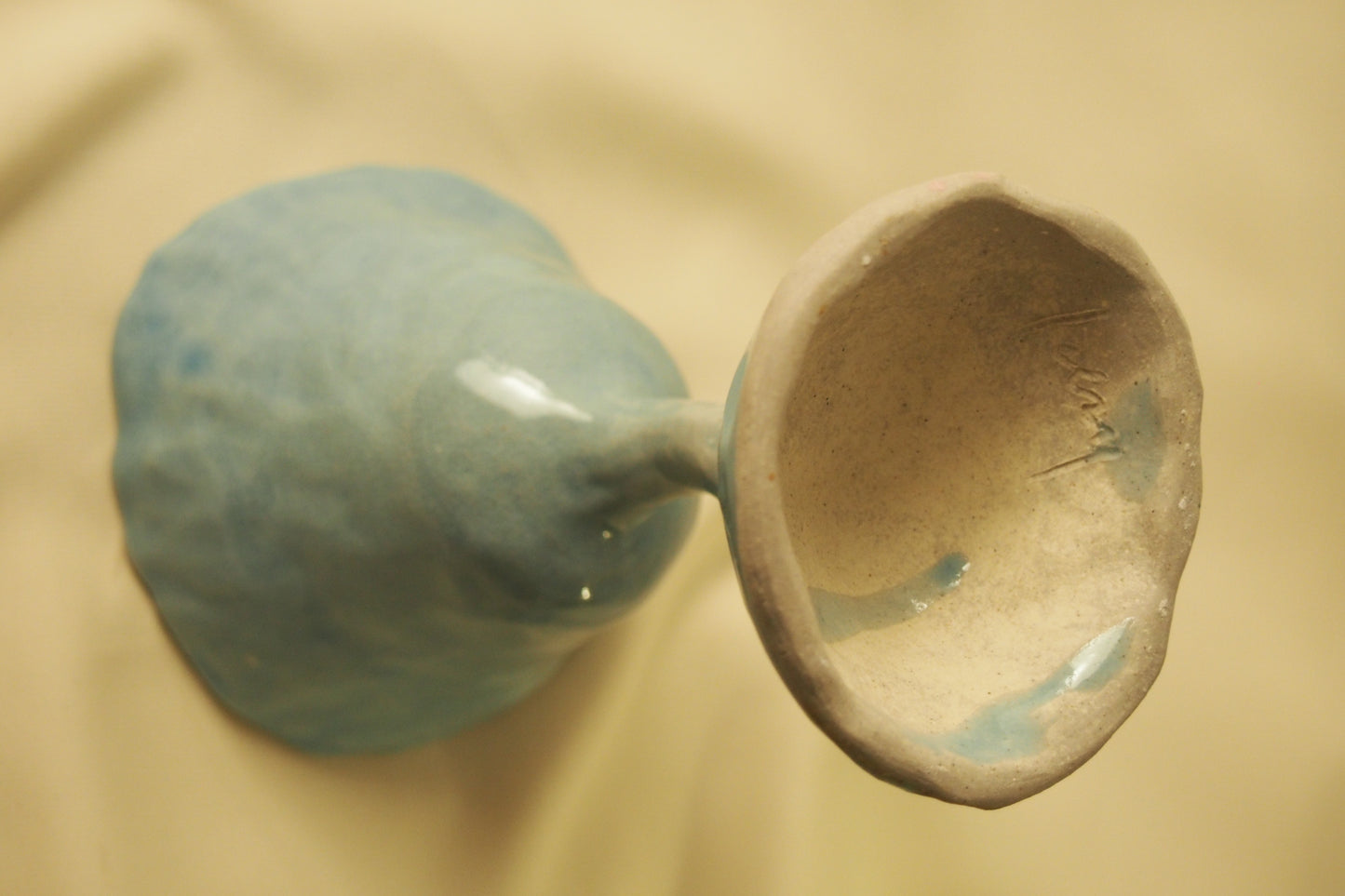 Lily I,  Ceramic Wine Glass
