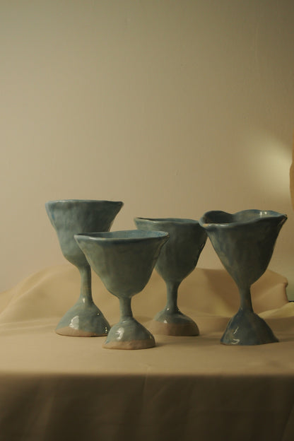 Lily I,  Ceramic Wine Glass
