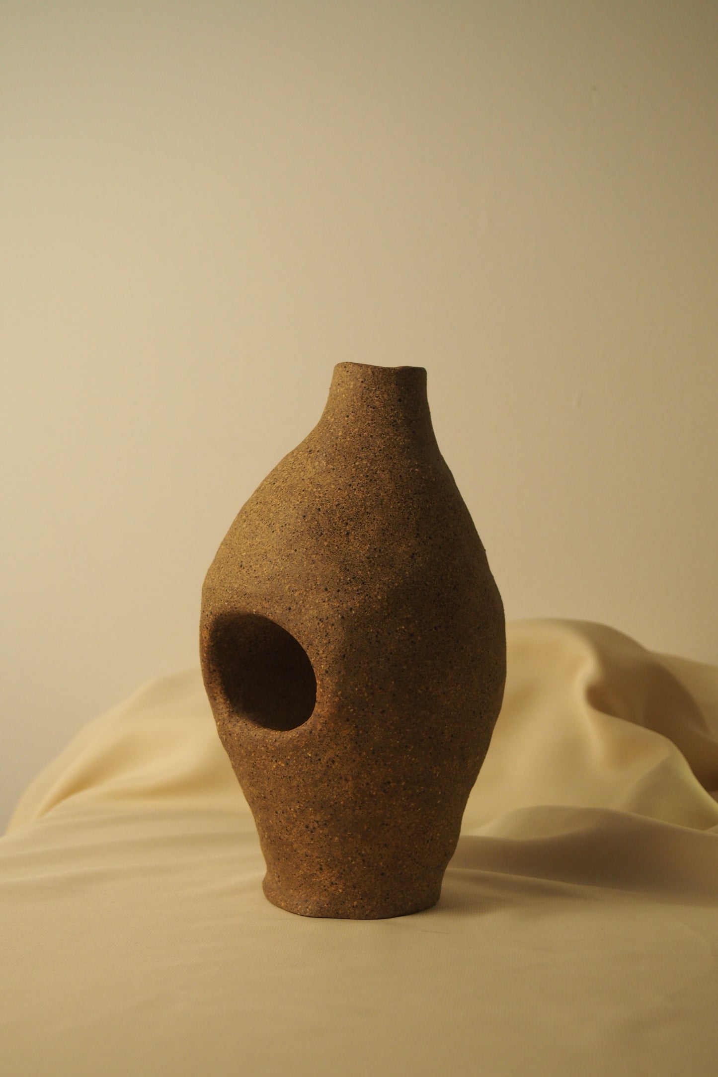 Hollow Brown Vase