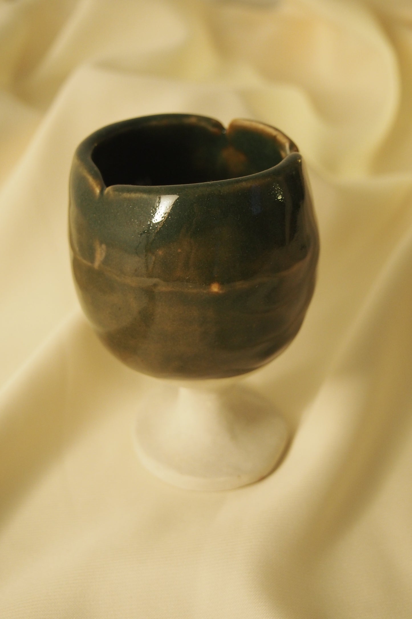 Tulip I Green,  Ceramic Goblet