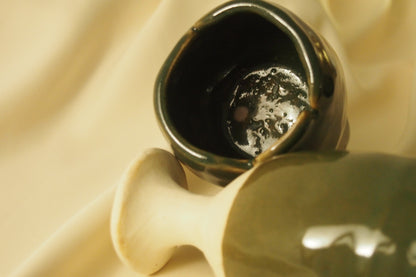 Tulip I Green,  Ceramic Goblet